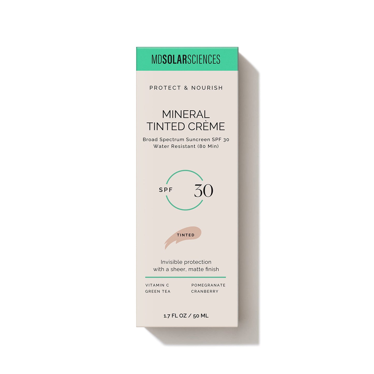 MDSolarSciences Mineral Tinted Crème Face Sunscreen SPF 30 – Water-Resistant, Broad Spectrum UV Protection – Blendable Micronized Zinc Oxide Cream – Smooth, Natural Matte Finish, 1.7 Fl Oz