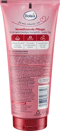 BALEA - LAIT CORPOREL CRÈME-HUILE CERISE, 200 ML