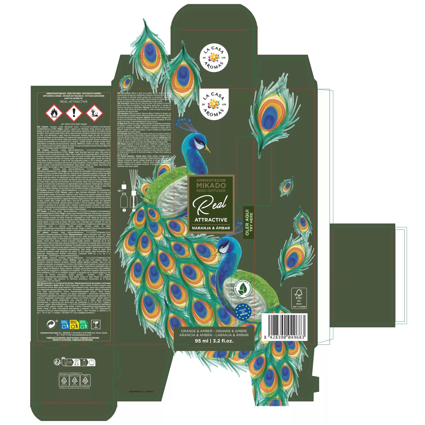 LACASADELOSAROMAS - MIKADO AMBIENTADOR REAL ATTRACTIVE, 95ML
