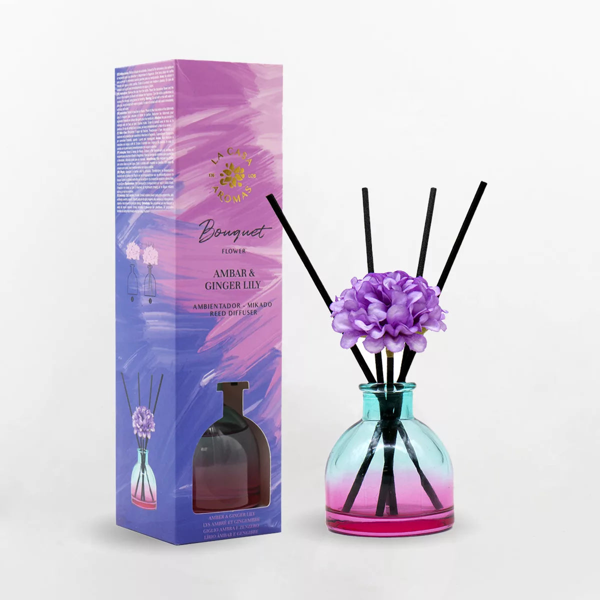 LACASADELOSAROMAS - AMBIENTADOR MIKADO BOUQUET ÁMBAR & GINGER LILY 40ML