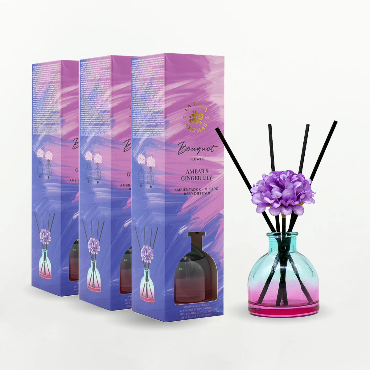 LACASADELOSAROMAS - AMBIENTADOR MIKADO BOUQUET ÁMBAR & GINGER LILY 40ML