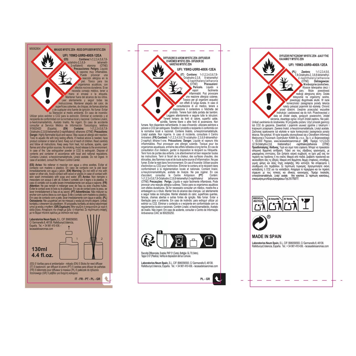 LACASADELOSAROMAS - DÉSODORISANT MIKADO MYSTIC ZEN JAMSA, 130 ML