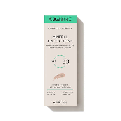 MDSolarSciences Mineral Tinted Crème Face Sunscreen SPF 30 – Water-Resistant, Broad Spectrum UV Protection – Blendable Micronized Zinc Oxide Cream – Smooth, Natural Matte Finish, 1.7 Fl Oz